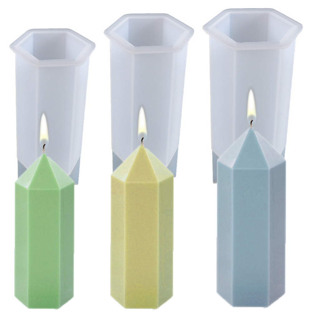 Soap Making Lab - Moldes de vela de columna Hexagonal