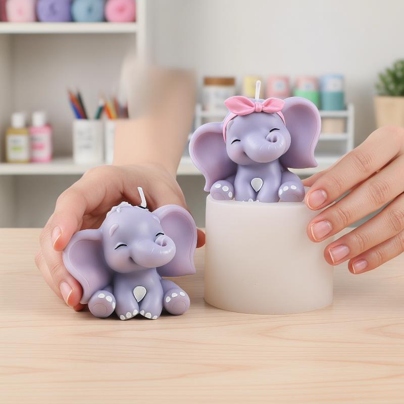 Soap Making Supplies - Molde de Silicona 3D de Elefante