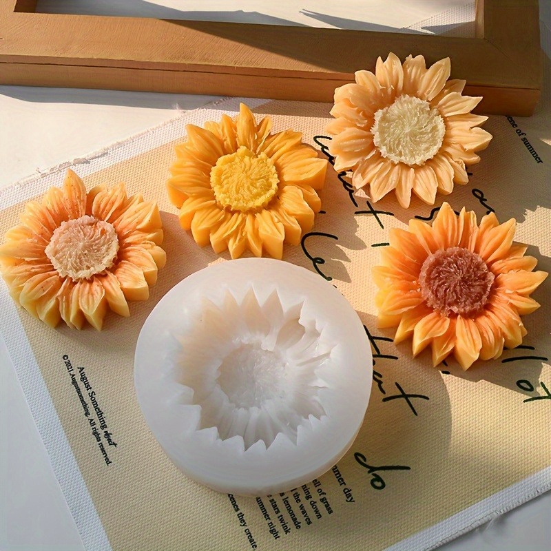 Soap Making Supplies - Molde de Silicona 3D de Girasol