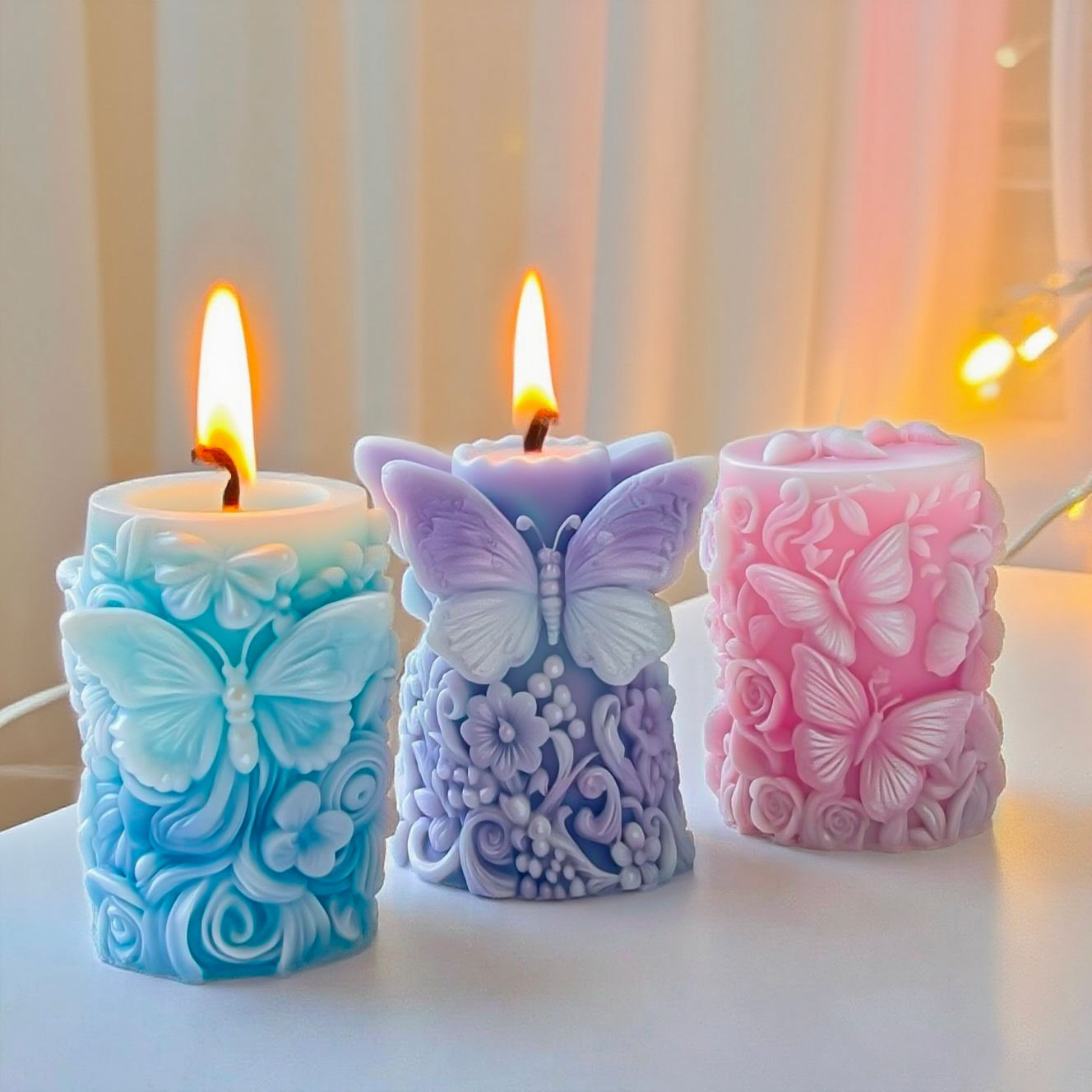 Soap Making Recipes - Molde de vela cilíndrico en relieve