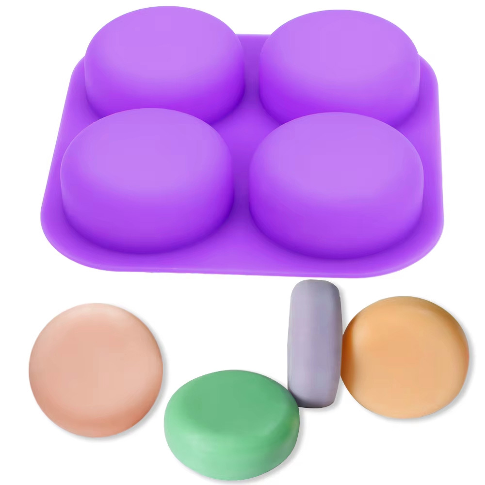 Soap Making Formula - 1-2 Moldes de Silicona Redondos Reutilizables