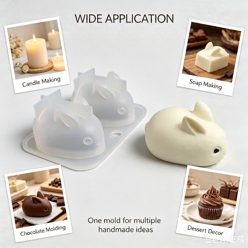 Molde de Silicona 3D de Conejo - Soap Making Formula reseña y precio