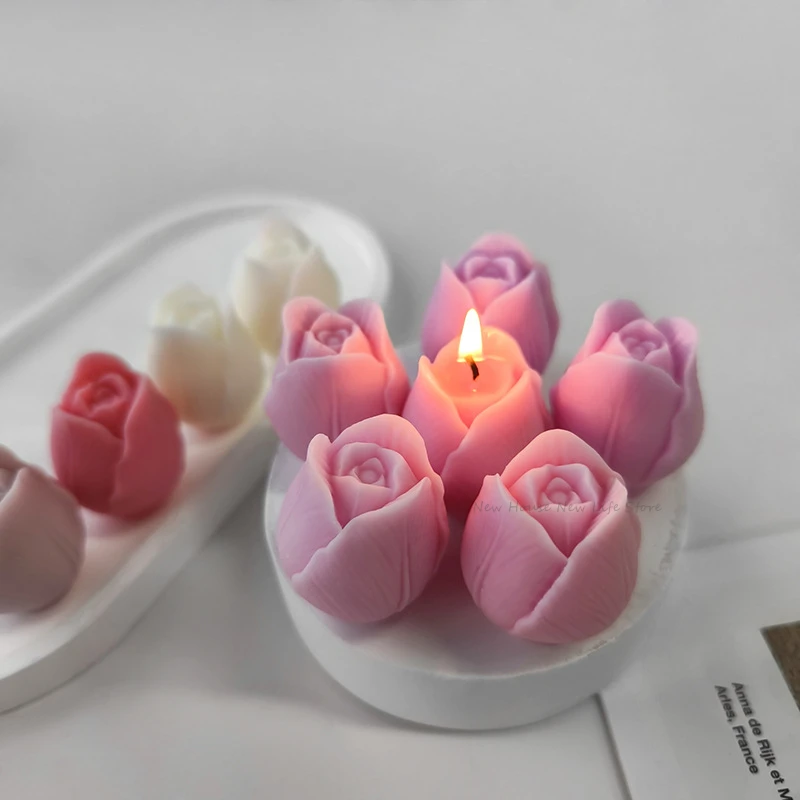 Molde de vela de tulipán 3D he - Soap Making Recipes reseña y precio