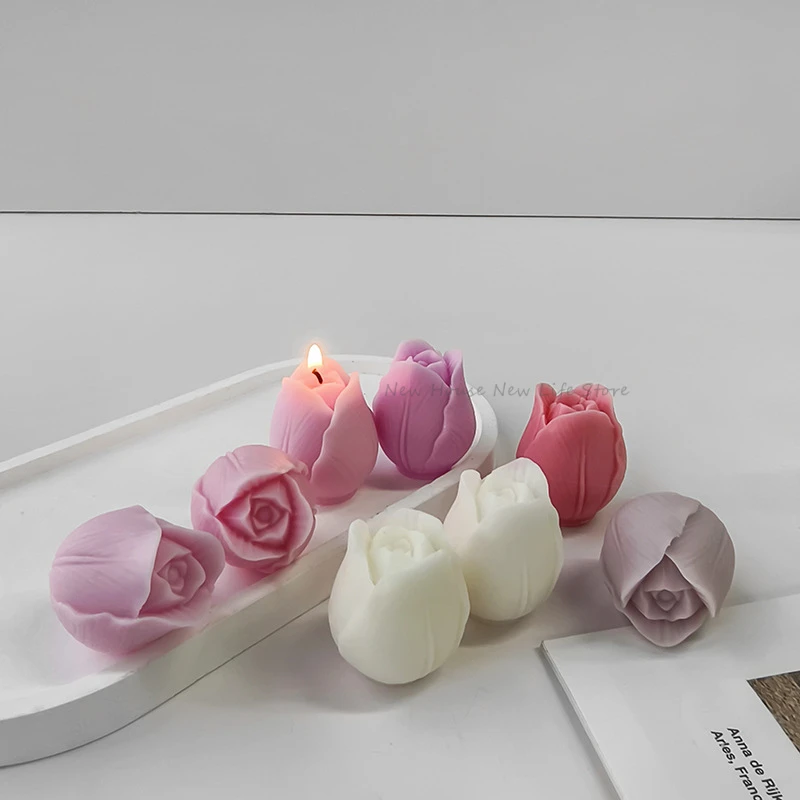 Molde de vela de tulipán 3D he - Soap Making Recipes reseña y precio
