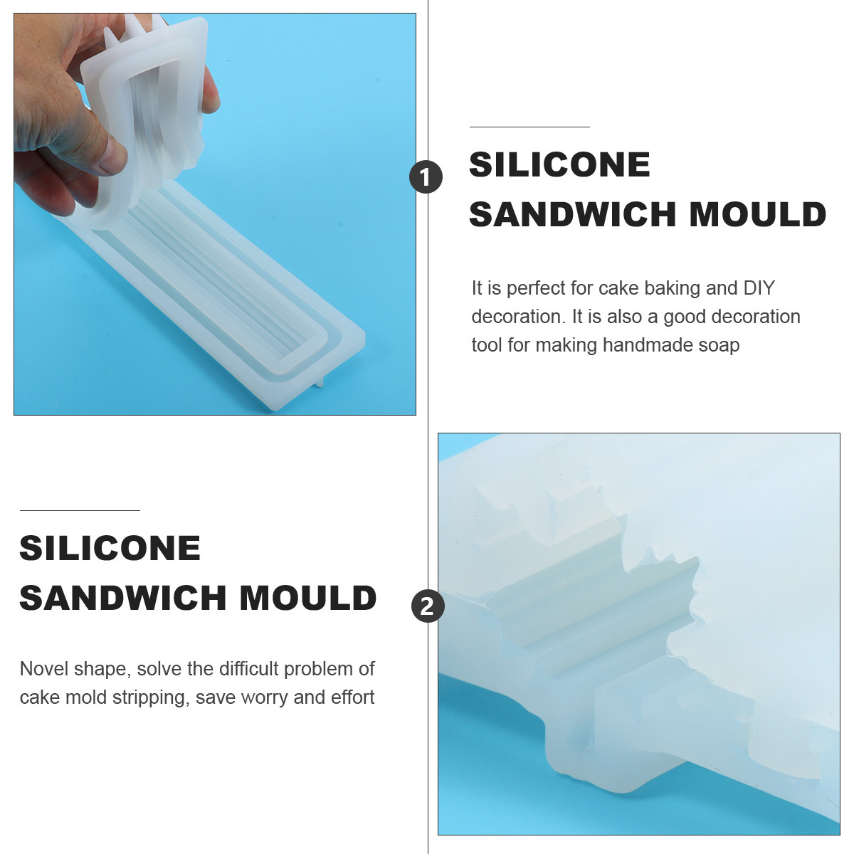 1 unidad de molde de silicona  - Soap Making Youtube reseña y precio