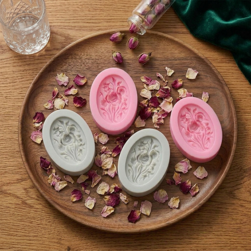 4 moldes de silicona con forma - Soap Making Formula reseña y precio