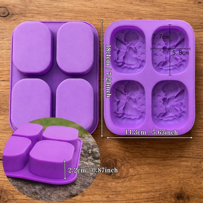 Molde de silicona de ángel par - Soap Making Recipes reseña y precio