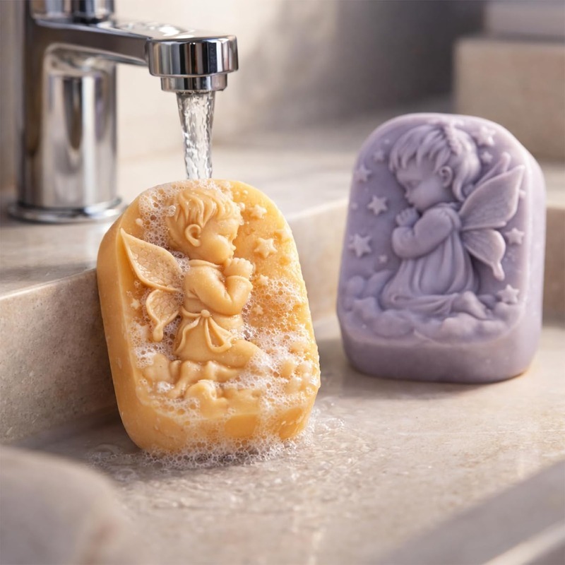 Molde de silicona de ángel par - Soap Making Recipes reseña y precio